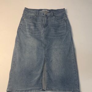 Classic Blue Denim Pencil Skirt